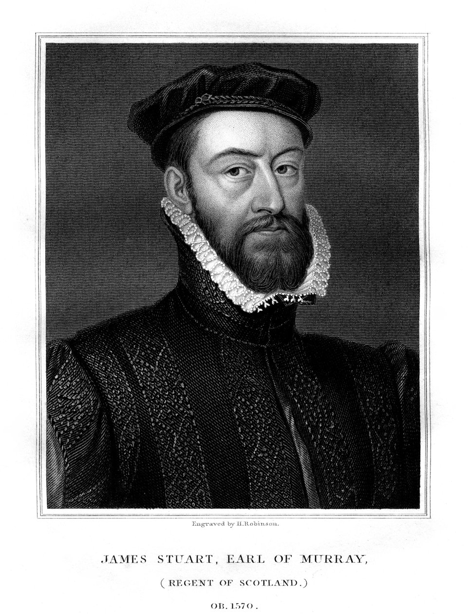 James Stewart, Moray 1 Earl, İskoçya Regent, 1827. by H. Robinson
