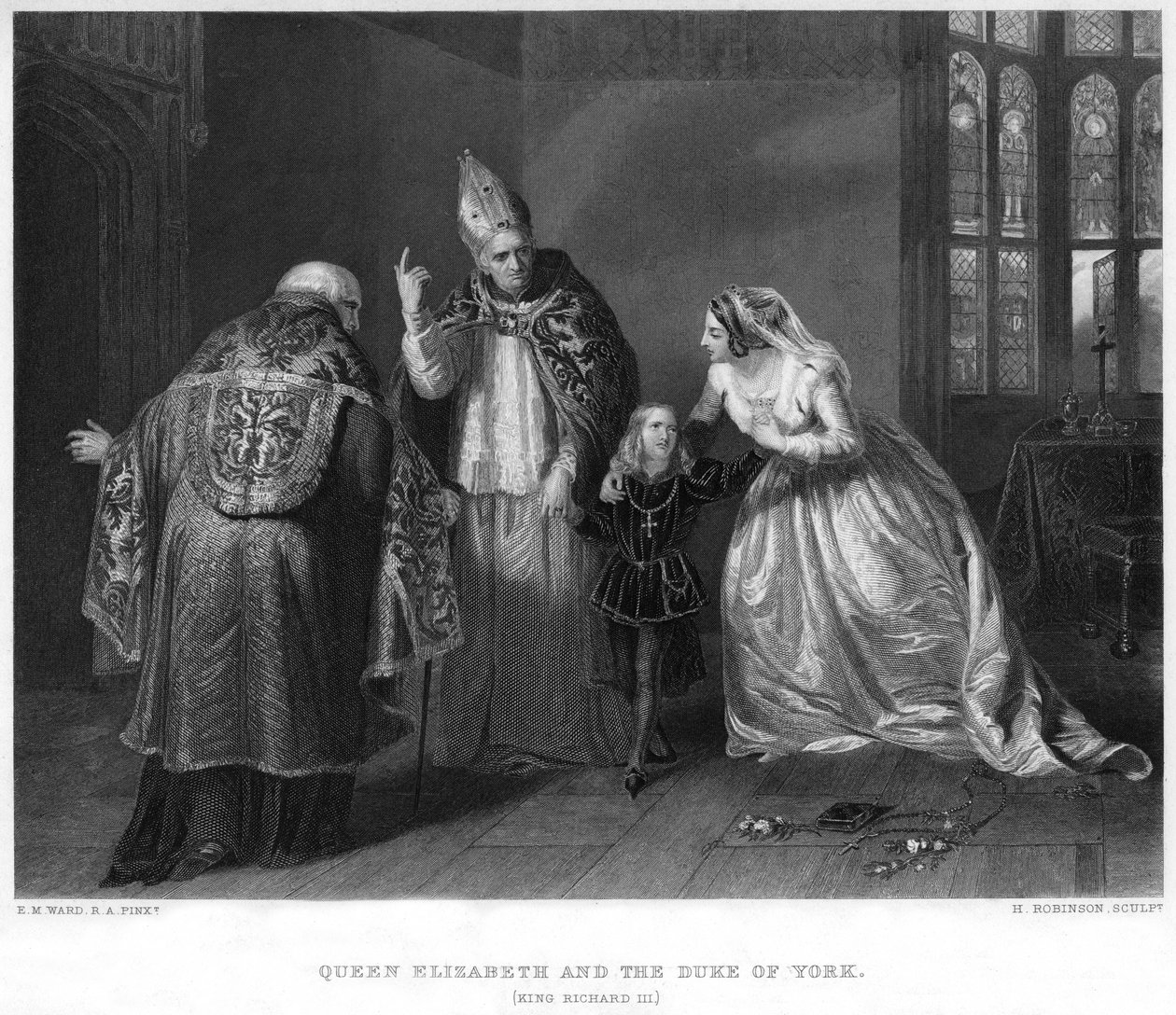 Kraliçe Elizabeth ve York Dükü Kral III. Richard, 19. yüzyıl. by H. Robinson