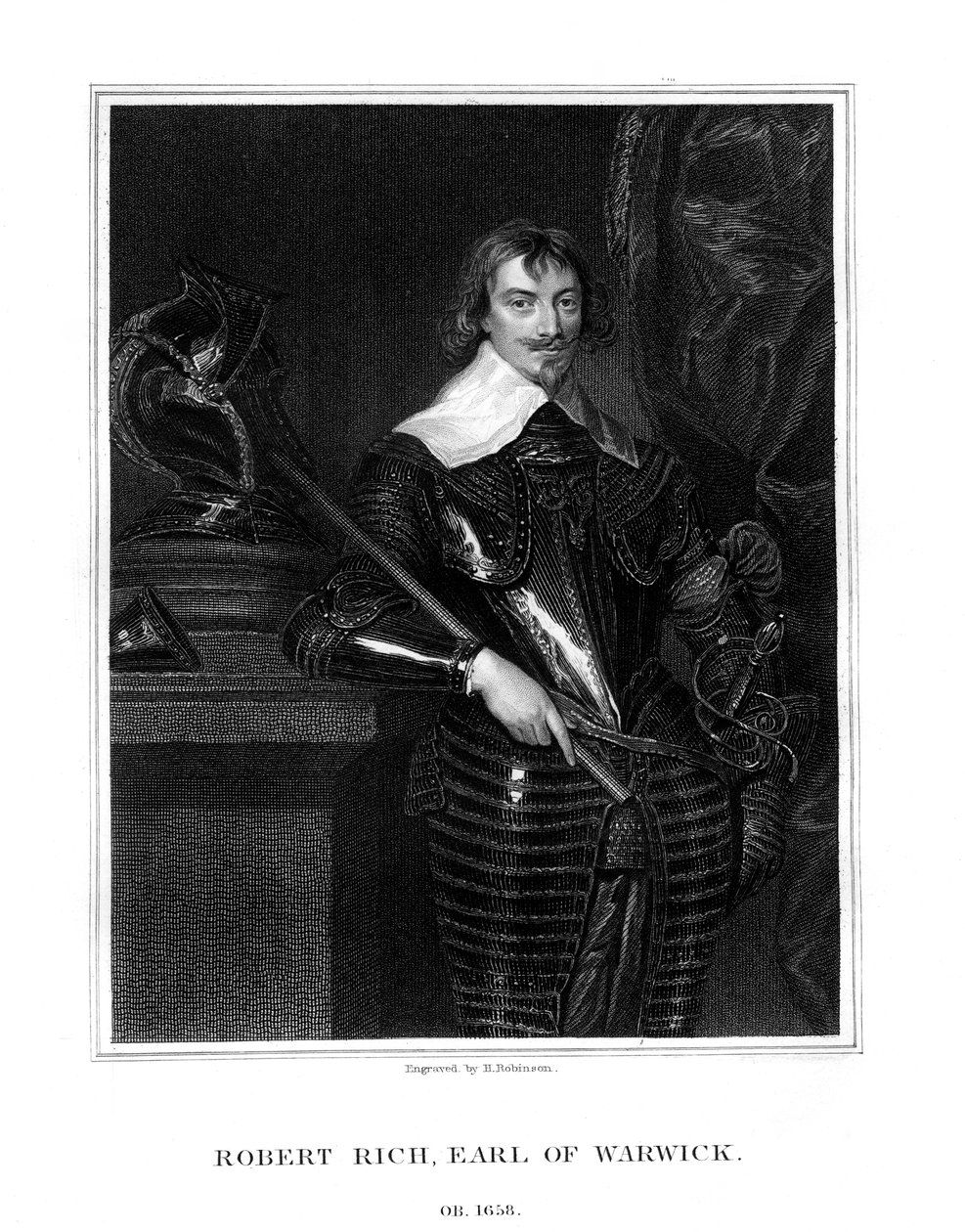 Robert Rich, 2. Warwick Kontu, İngiliz sömürge yöneticisi, 1827 by H. Robinson