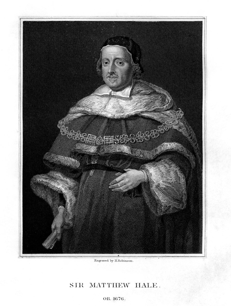 Sir Matthew Hale, İngiltere Lord Başyargıç, 1829. by H. Robinson