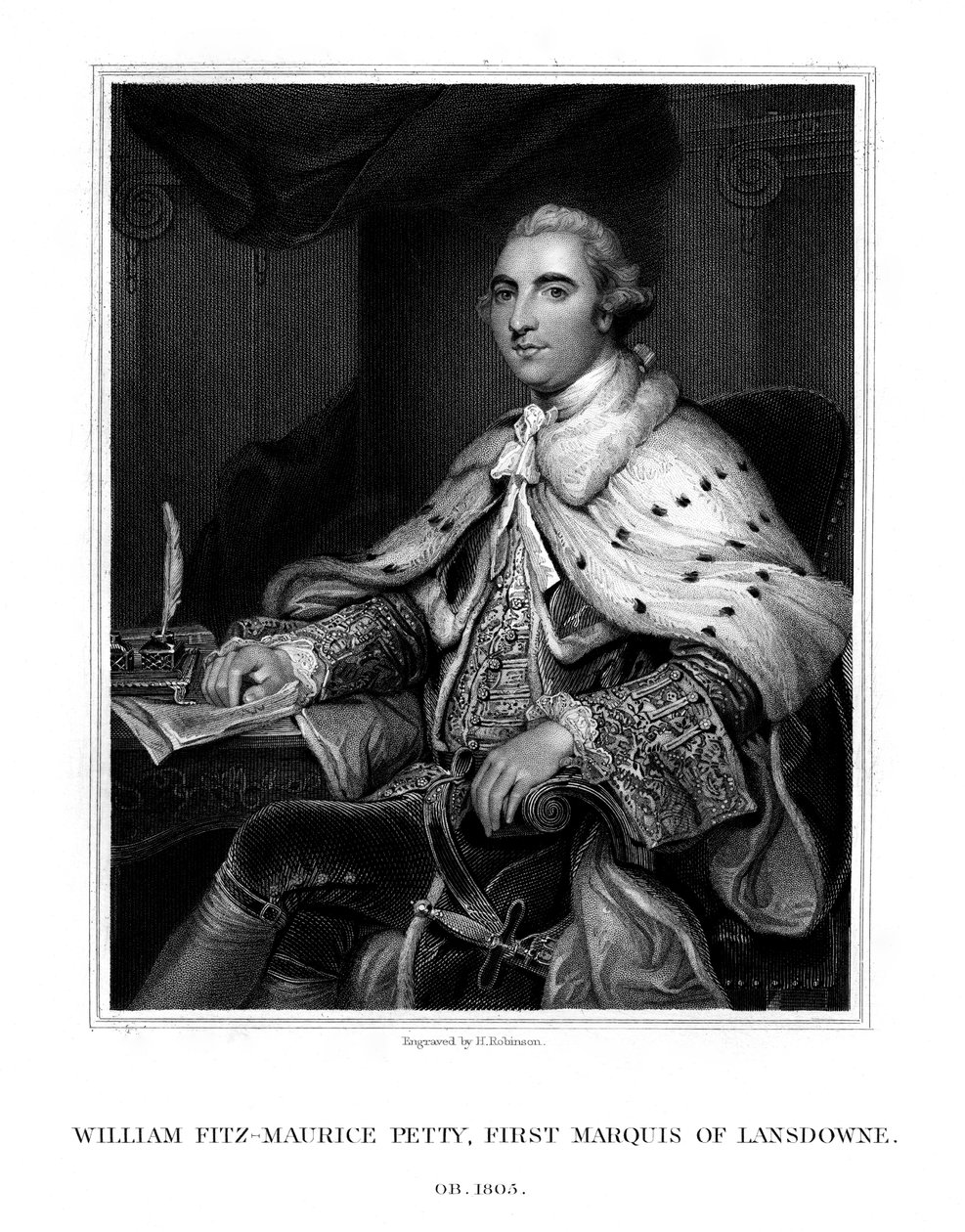 William Petty, Lansdowne 1. Marki, İngiliz Whig devlet adamı, 1832. by H. Robinson