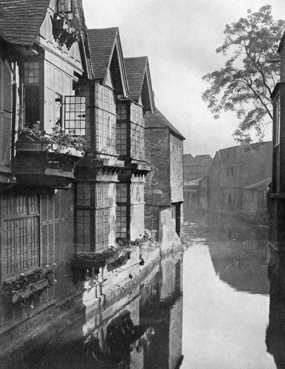 Stour Nehri kıyısındaki Dokumacılar Evi, Canterbury, Kent, 1924-1926. by H. S. Newcombe