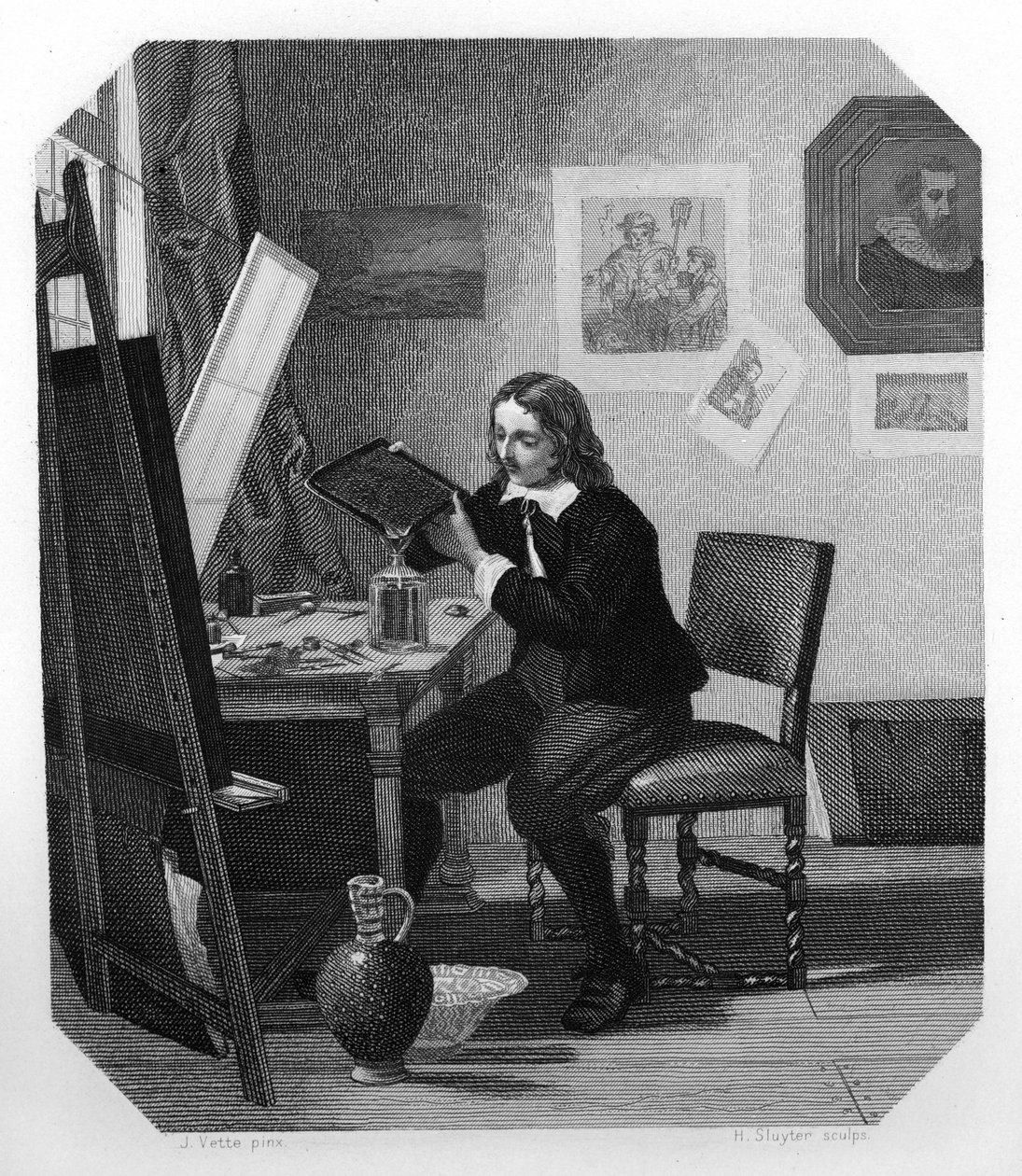 Cornelis Visscher, 17. yüzyıl Hollandalı oymacı, c1870 by H. Sluyter