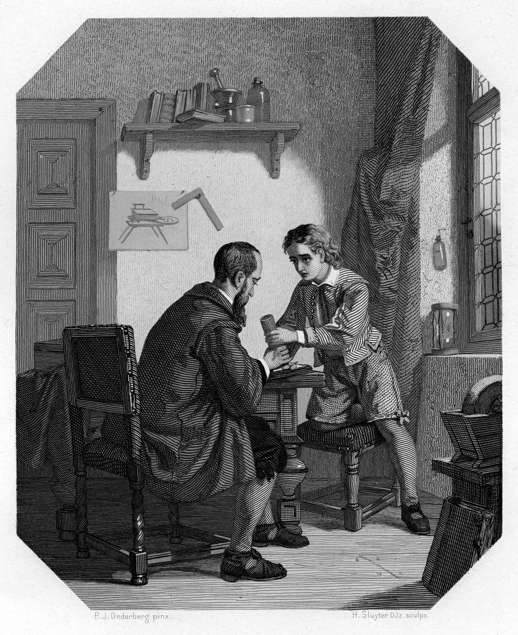 Hans Jansen ve oğlu Sacharias, c1870 by H. Sluyter