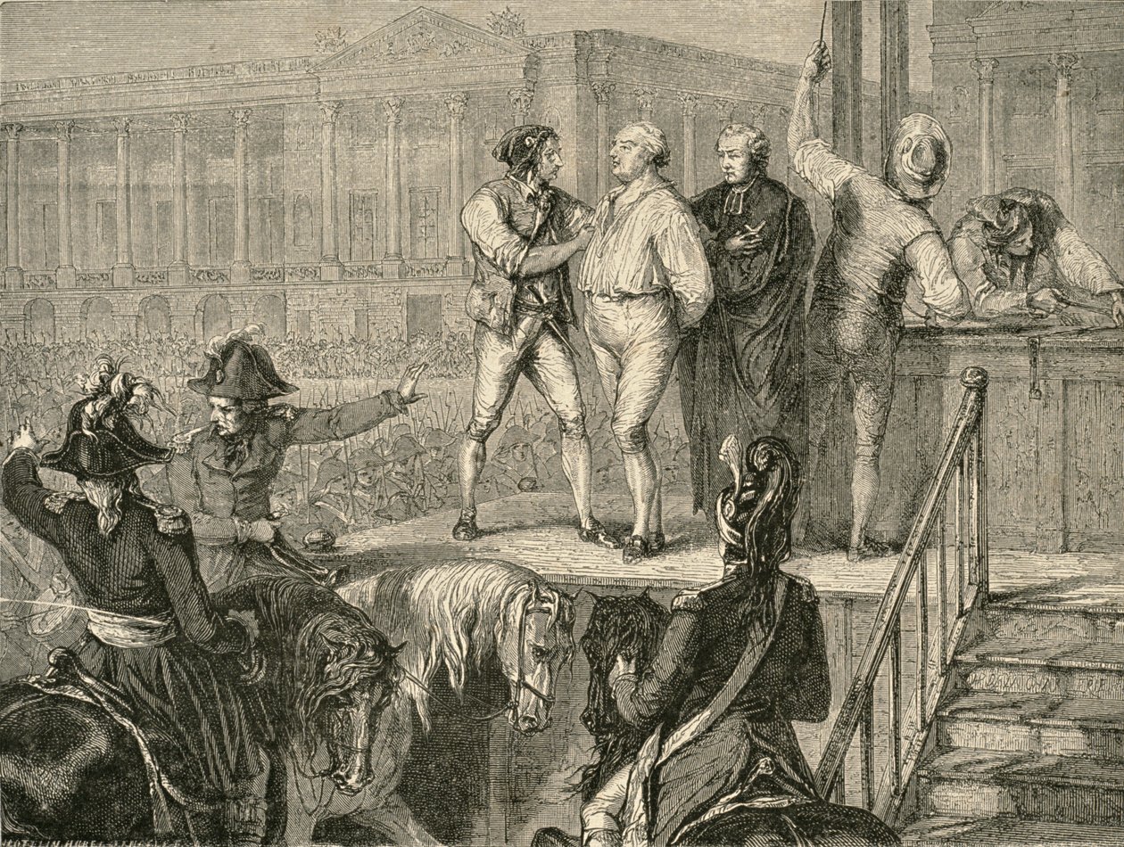 The Execution of Louis XVI on 21 January, 1793  by H. de la Charlerie