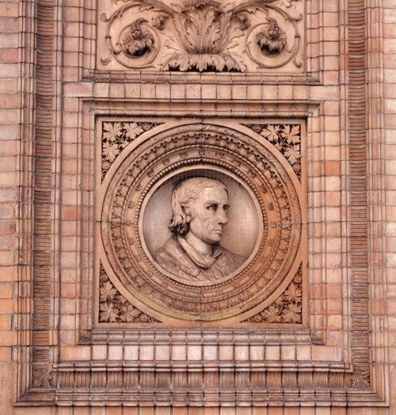 Hamburger Kunsthalle cephesinin detayı (fotoğraf) by H. v. d. Schirrmacher G. T. and Erbe A. Hude