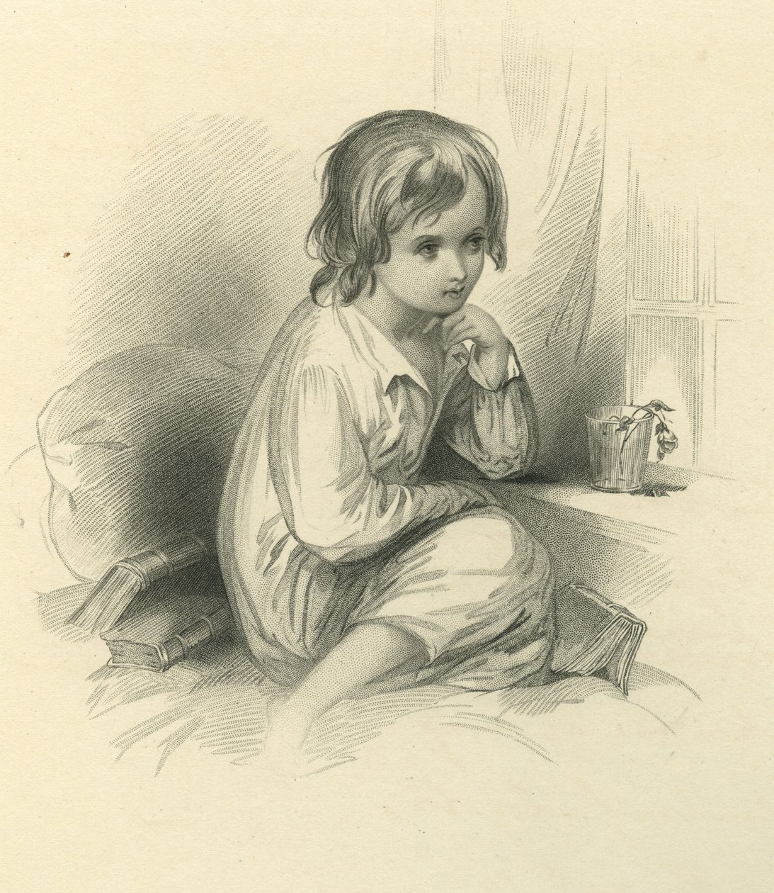 Dombey ve Oğul - Küçük Paul Dombey by Hablot Knight Browne
