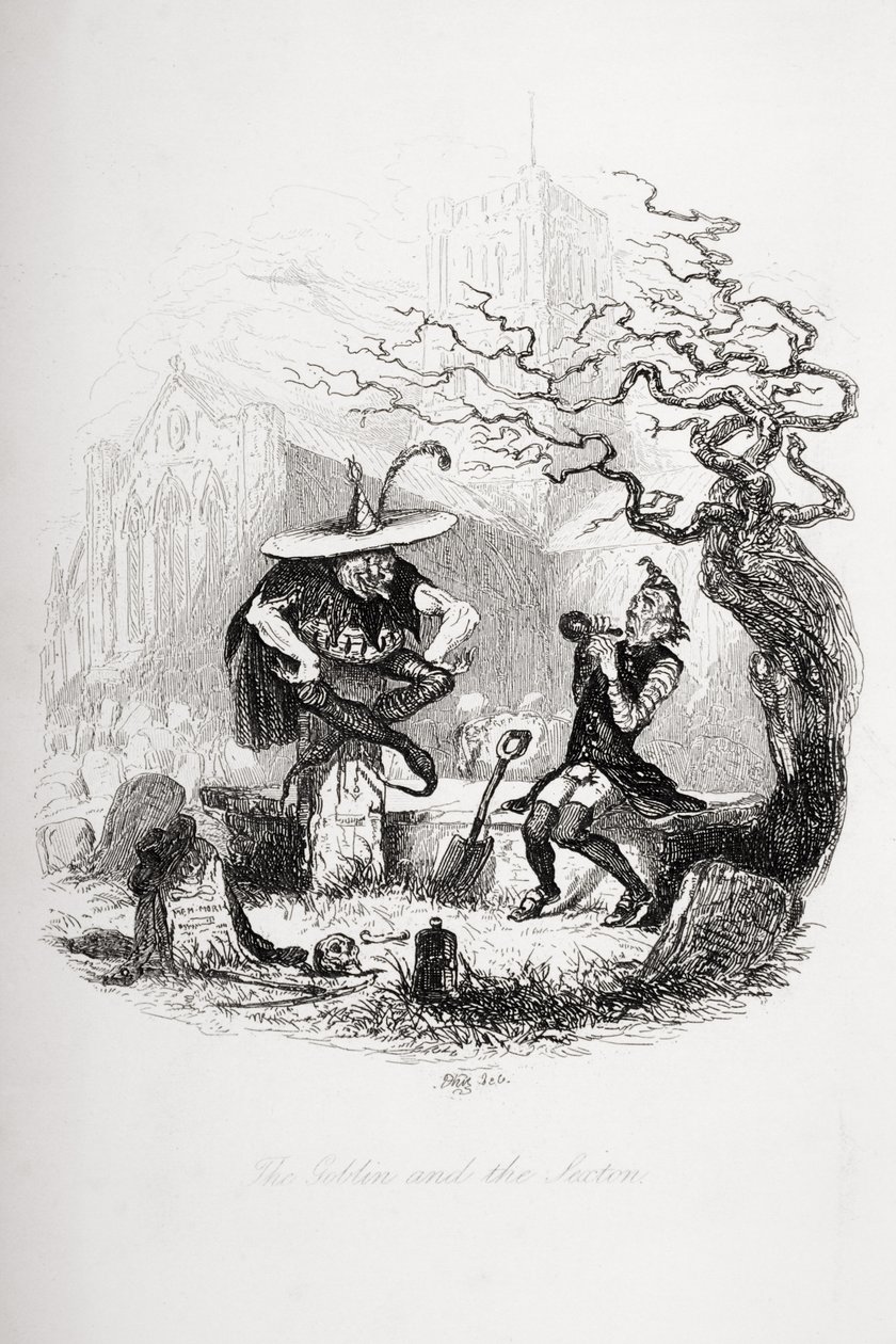 Goblin ve Sexton, Charles Dickens (1812-70) tarafından 1837