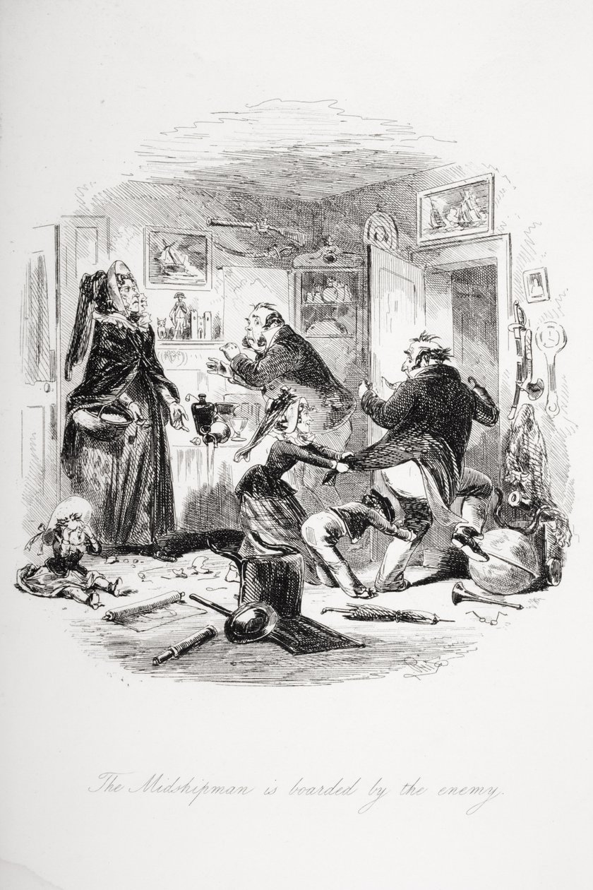 Asteğmen düşman tarafından bindirildi, Charles Dickens (1812-70) tarafından ilk kez 1848