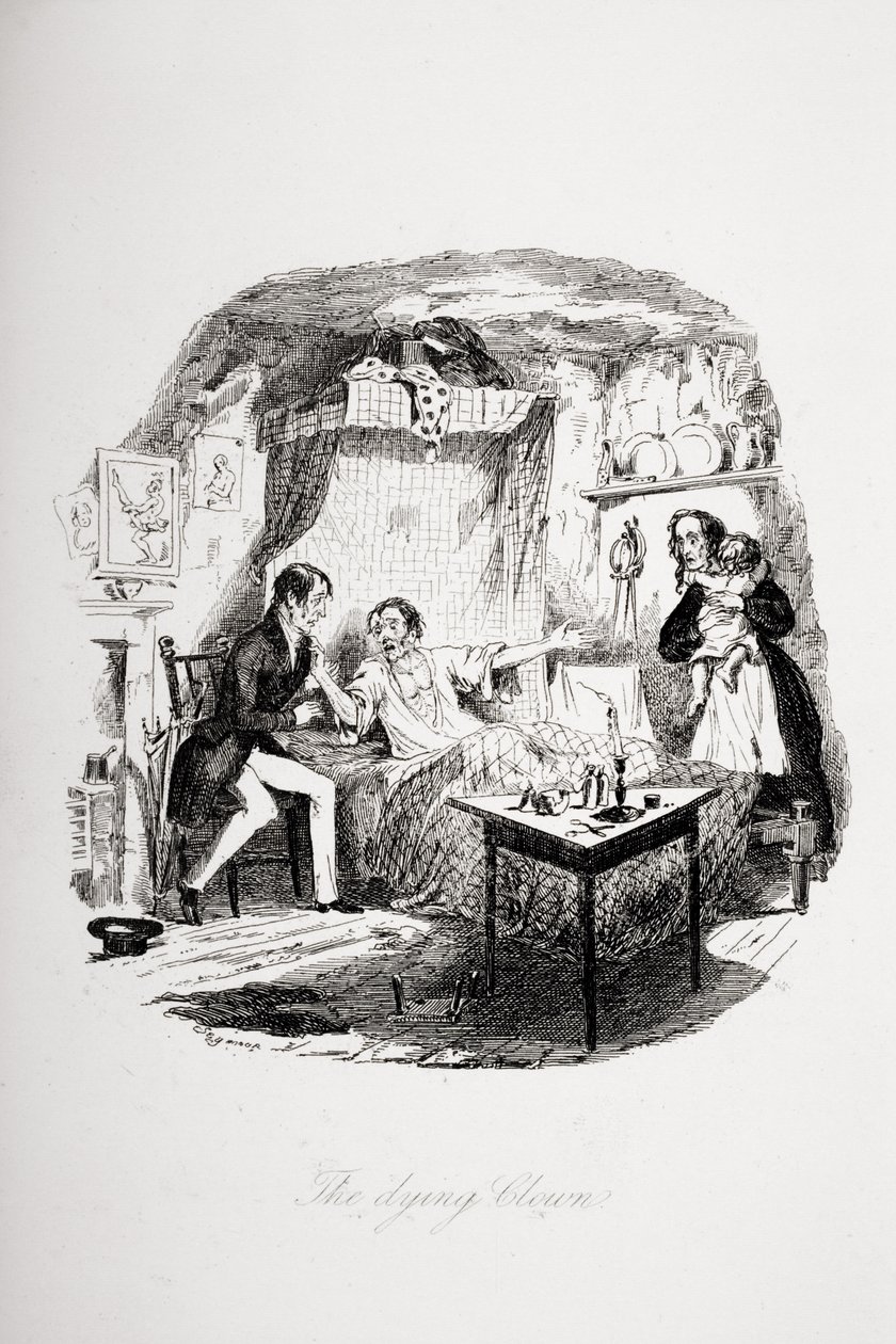Ölmekte olan palyaço, Charles Dickens (1812-70) tarafından 1837