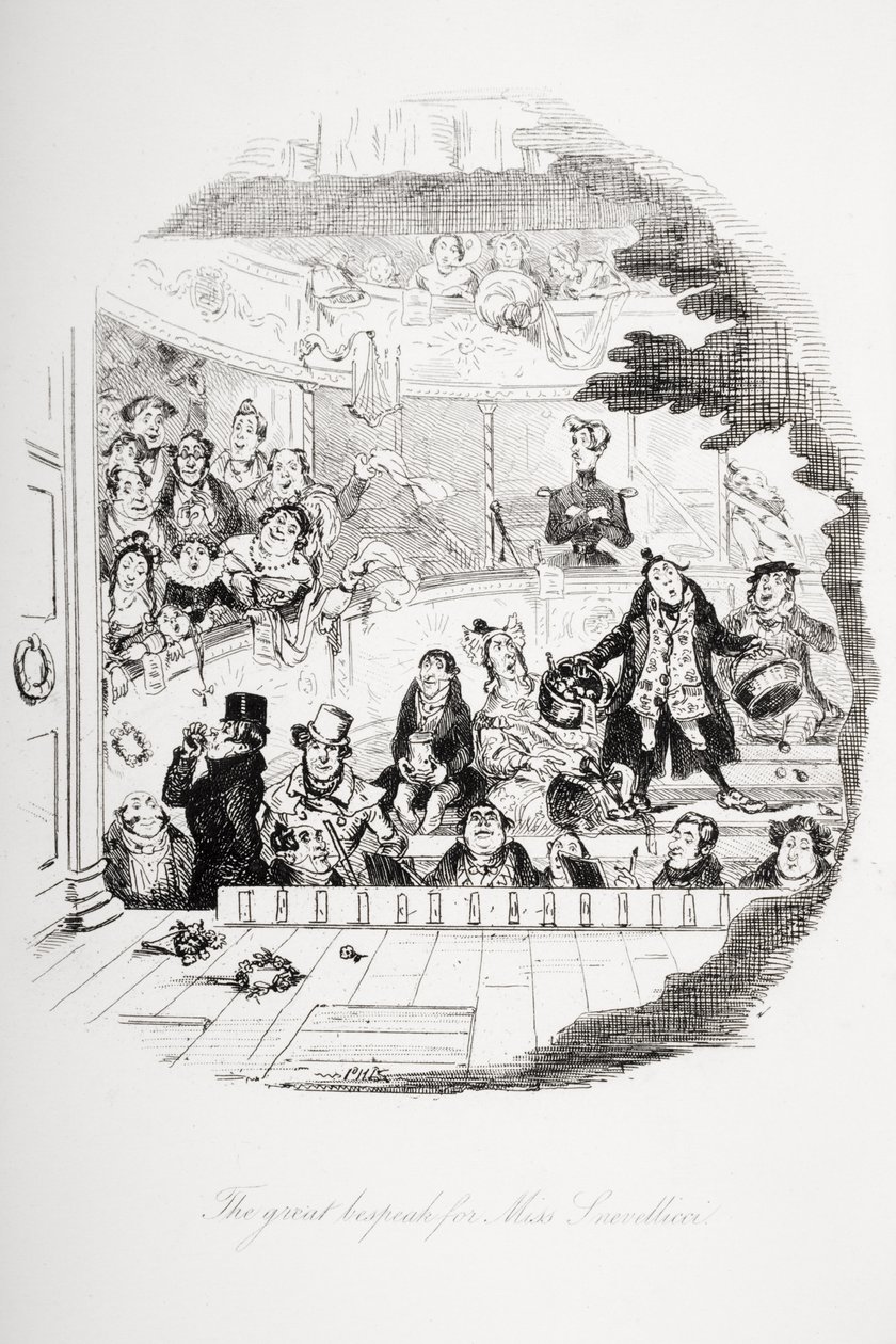 Bayan Snevellicci için büyük bespeak, Charles Dickens (1812-70) tarafından 1839