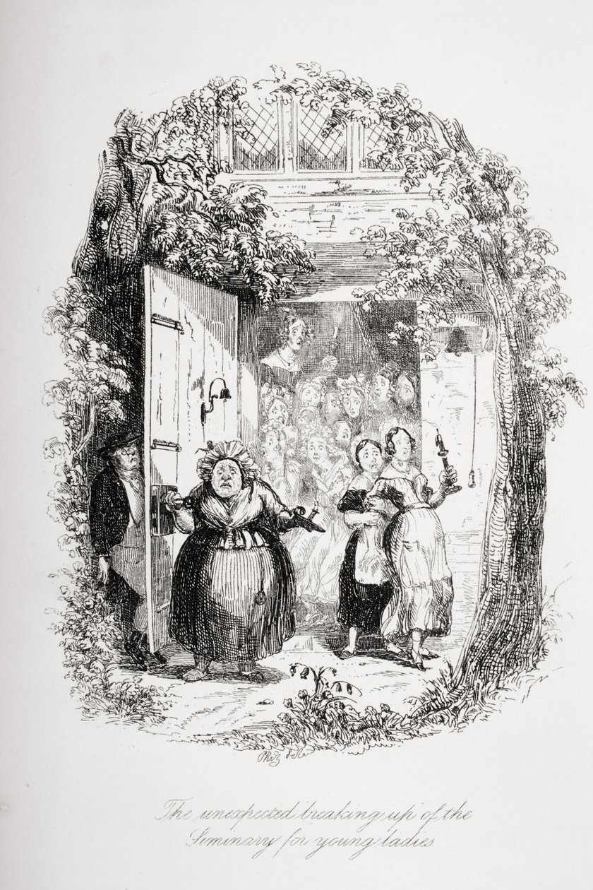 Genç bayanlar için ilahiyat okulunun beklenmedik şekilde dağılması, Charles Dickens