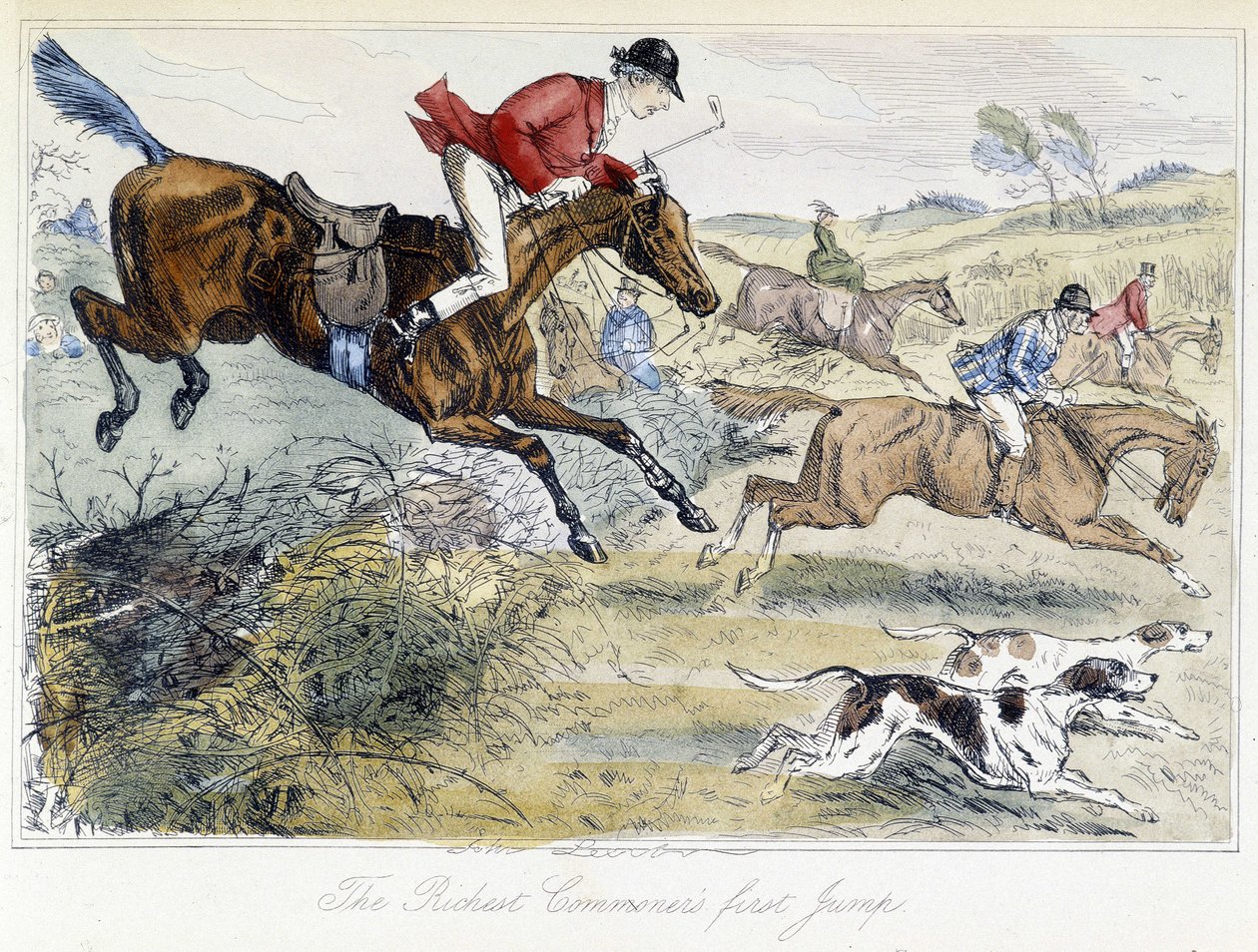 Av sahnesi, tilki avı üzerine İngiliz karikatürü, Thomas Scott veya Hawbuck Grange