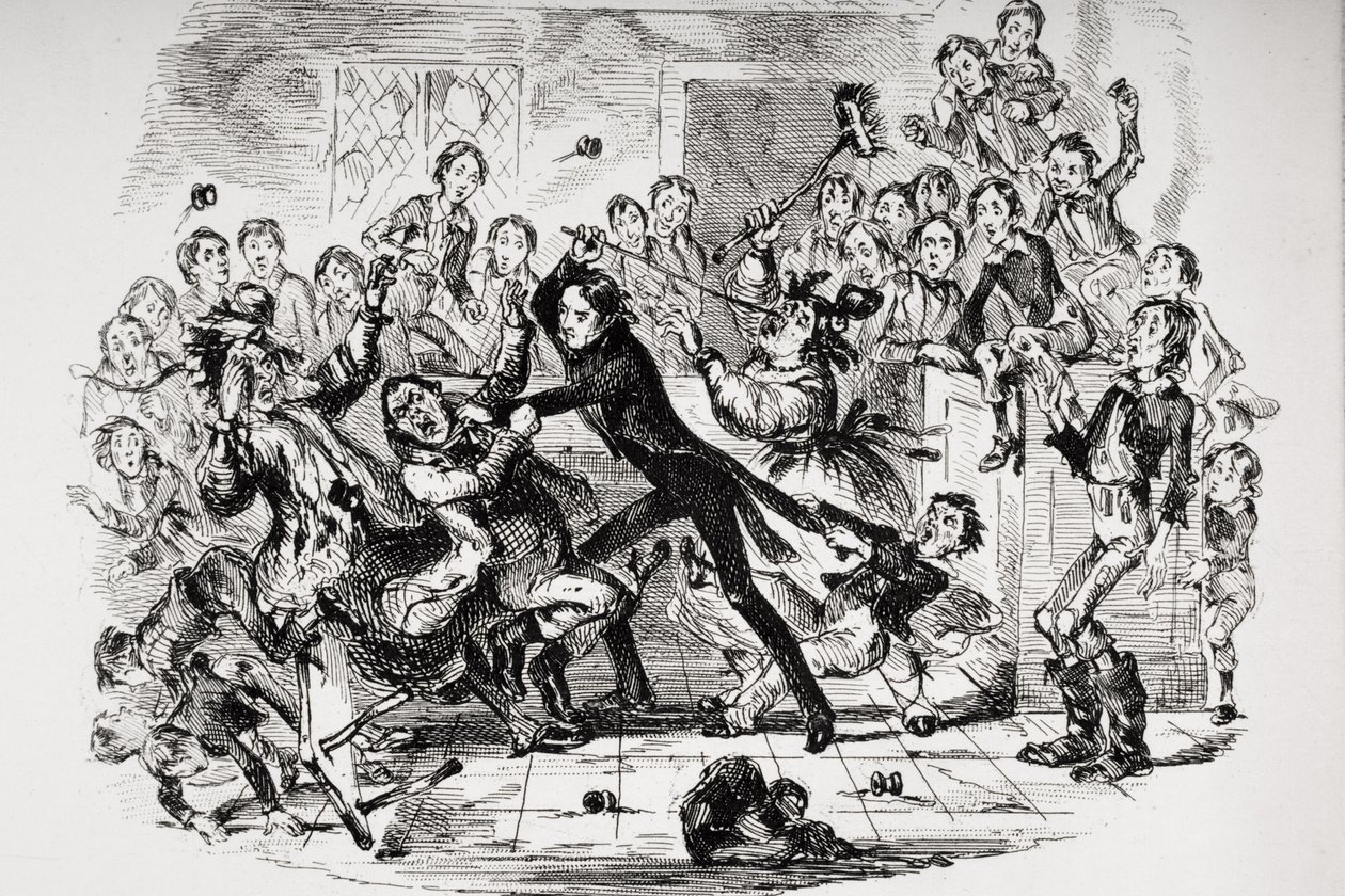 Charles Dickens'ın Nicholas Nickleby için illüstrasyonu by Hablot Knight (1815 92) Browne