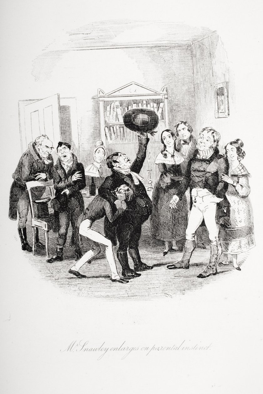 Charles Dickens'ın Nicholas Nickleby için İlüstrasyon by Hablot Knight (1815 92) Browne