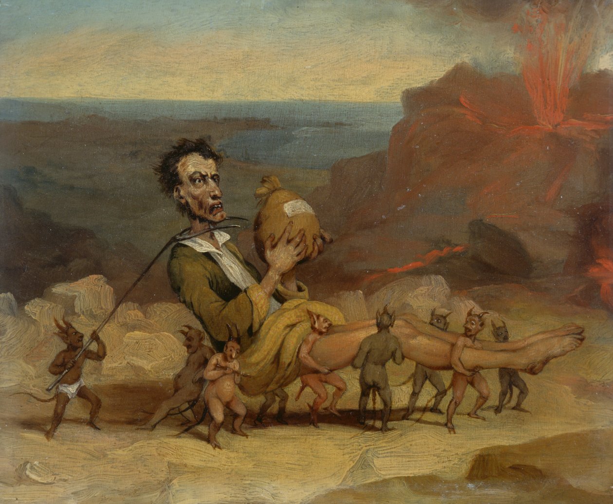 Edward Bulwer Lytton'ın (1803-1873) Karikatürü by Hablot Knight Browne