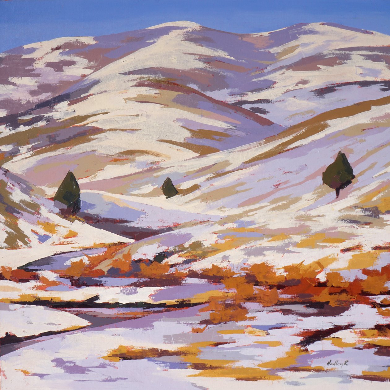Mart Melodisi, c.2025 (tuval üzerine yağlıboya) by Hadley Rampton