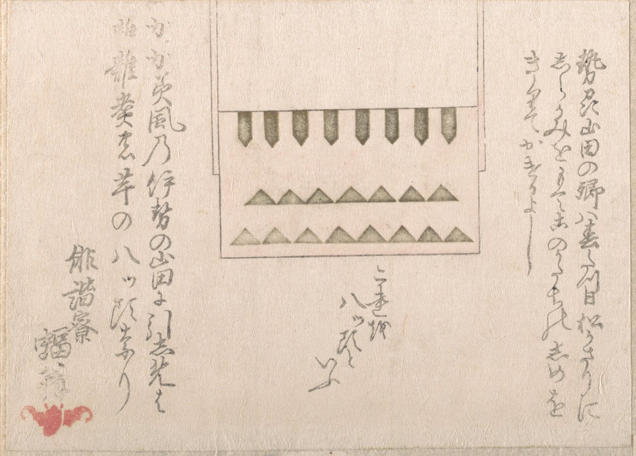 Bir Tür Dini Kağıt Süsleme, 18.-19. yüzyıl. by Haikairyo Henpuku