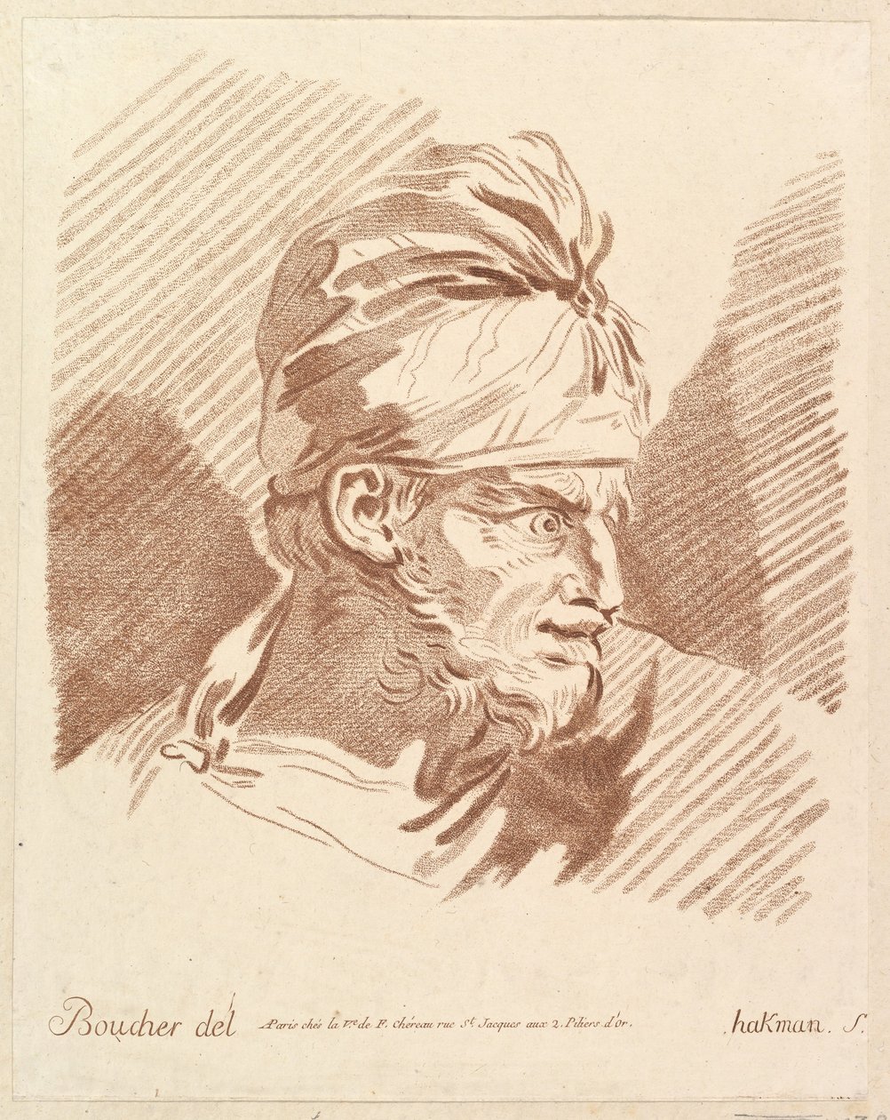 Türbanlı Bir Adamın Başı, 18. yüzyılın ortalarından sonlarına kadar. by Hakman