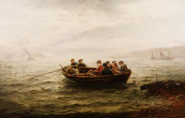 Kilit Yoluyla Kiliseye Gitmek (tuval üzerine yağlı boya) by Hamilton Macallum