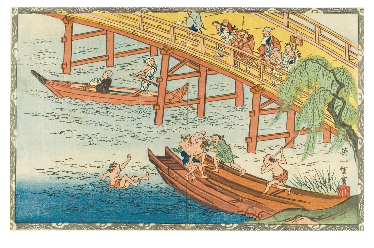 On İki Ay serisinden 6. ay (Rokugatsu), yaklaşık 1830-1839 (kağıt üzerine ahşap baskı) by Hanabusa Itcho