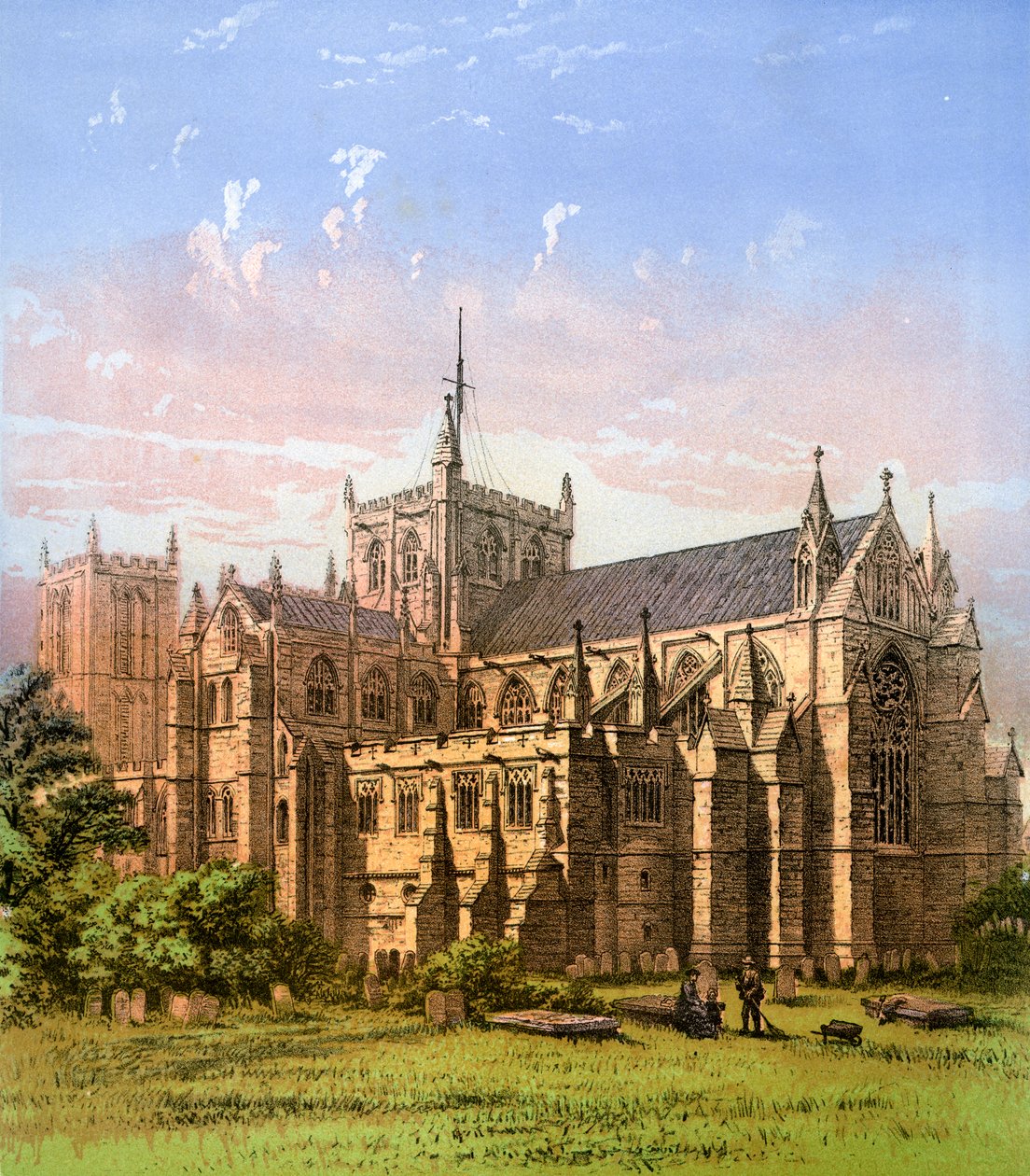 Ripon Katedrali, Yorkshire, c1870 by Hanhart