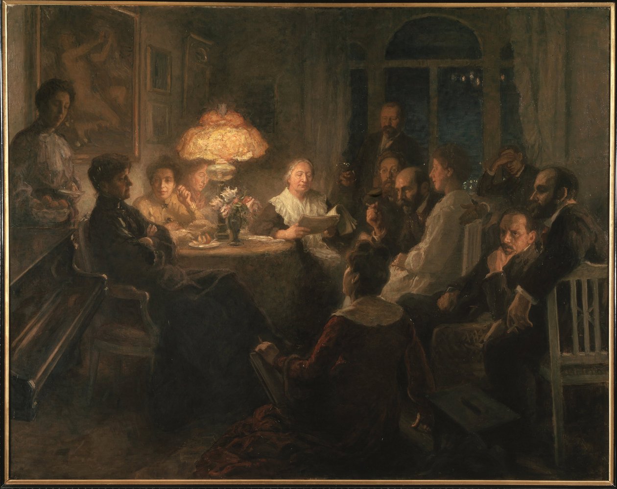 Les amis - Arkadaşlar - Pauli (Hirsch-Pauli), Hanna (1864-1940) - 1900-1905 - Tuval üzerine yağlı boya - 204x260 - Nationalmuseum Stockholm by Hanna Pauli