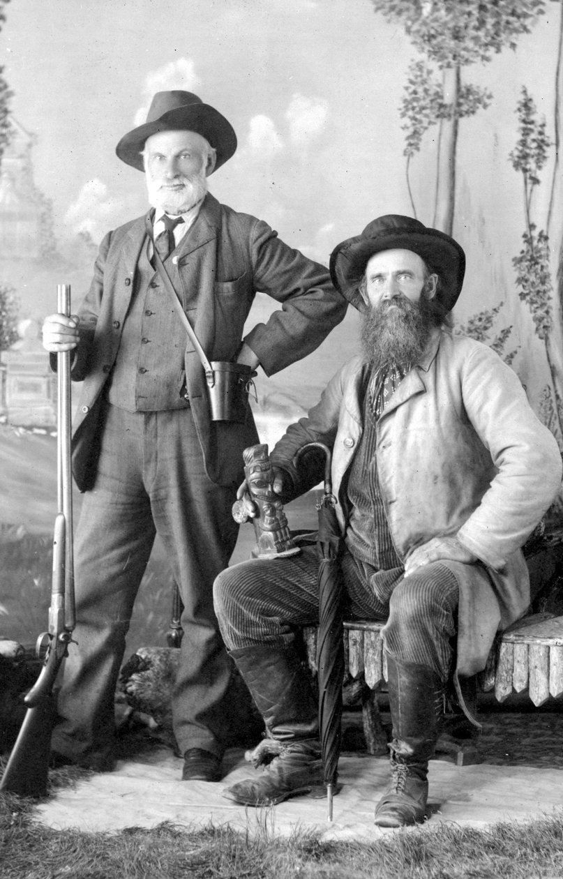 Richard Maynard ve Kaptan Newton H. Chittenden, 1875 dolayları (bw fotoğraf) by Hannah Maynard