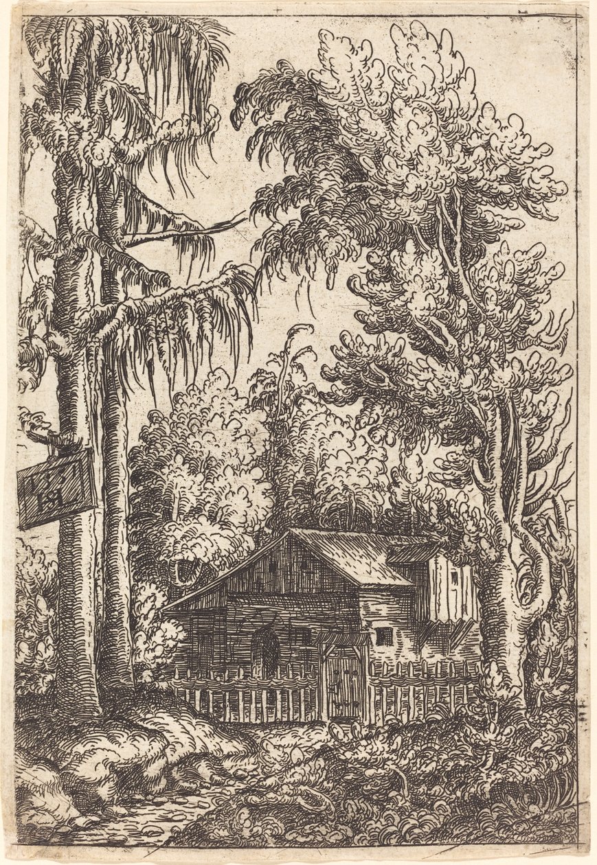 Çiftçi Kulübesi Manzaralı Manzara by Hanns Lautensack