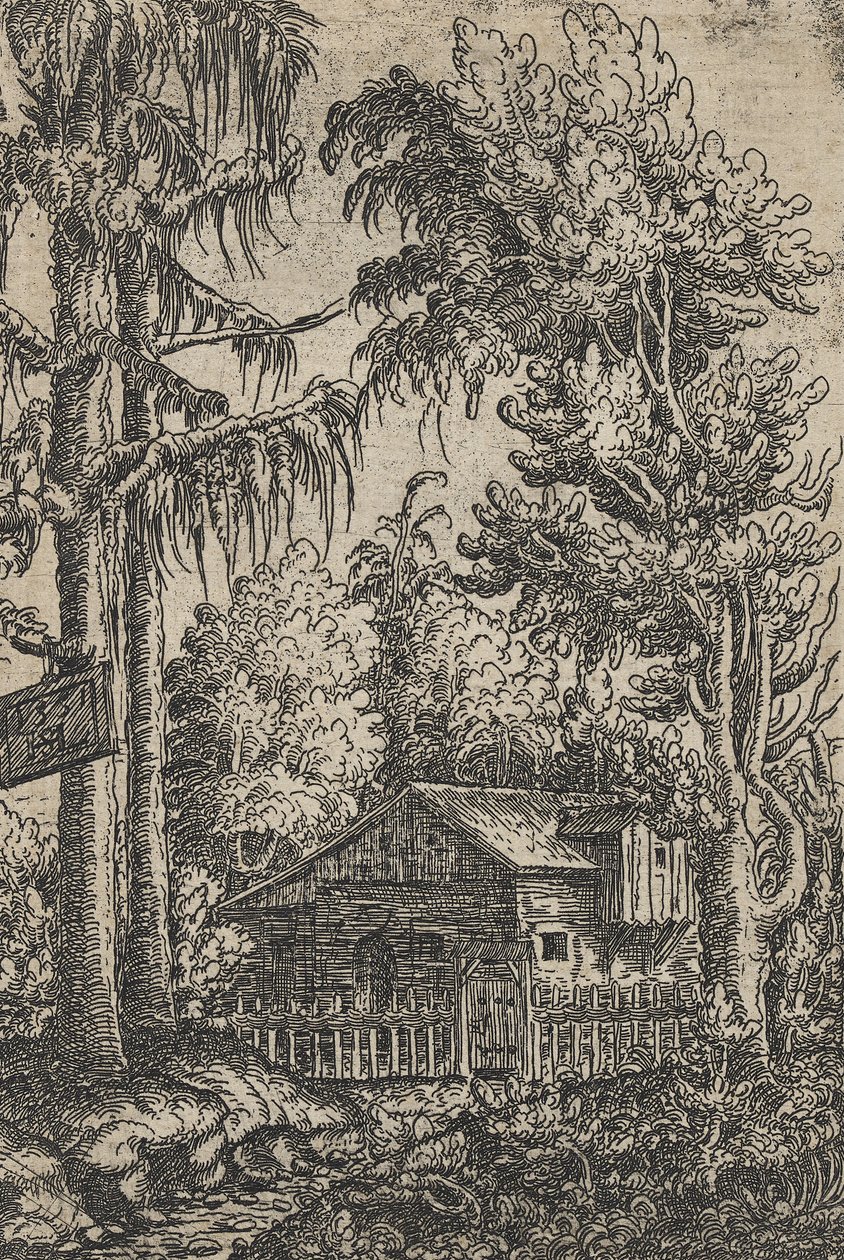 Bir Kabin ve İki Çam by Hanns Sebald Lautensack