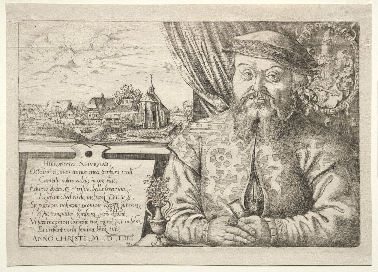 Hieronymus Schurstab, Nürnberg Belediye Başkanı, 1554. by Hanns Sebald Lautensack