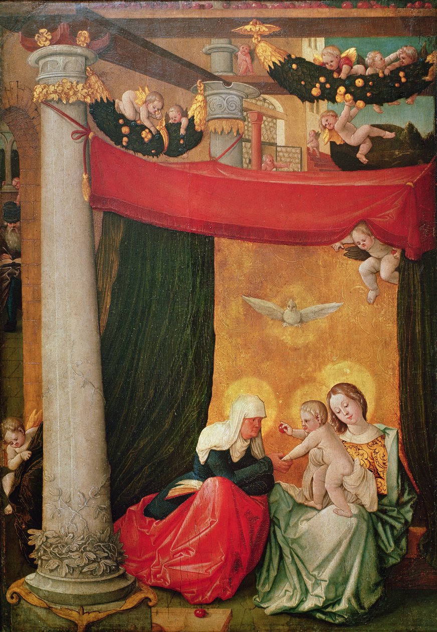 Aziz Anne ile Bakire ve Çocuk (panelde tempera) by Hans Baldung Grien