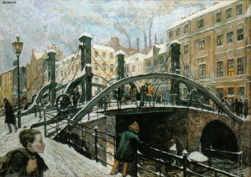 Jungfernbrücke by Hans Baluschek