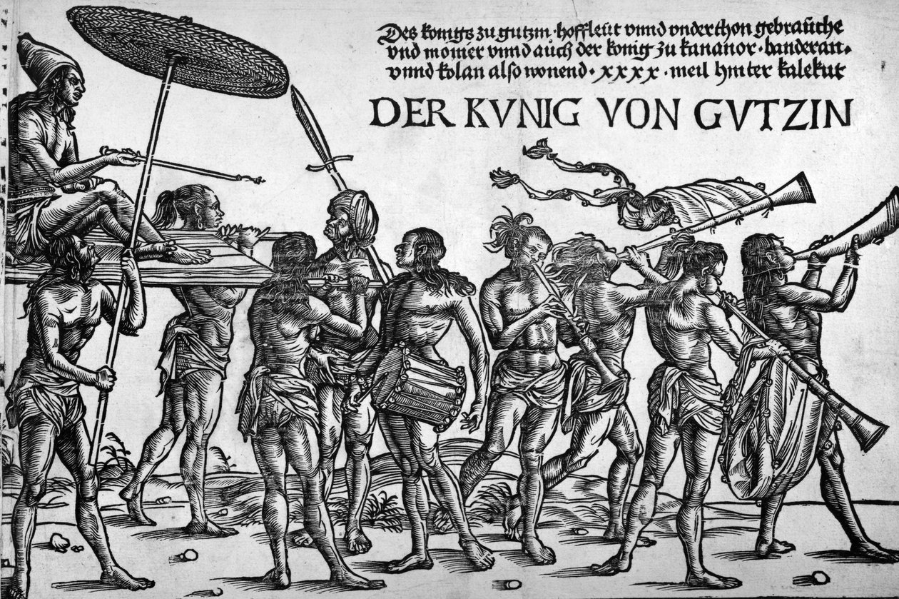 Kunig von Gutzin, Georg Glockendon tarafından yapılan baskı, 1511 by Hans Burgkmair