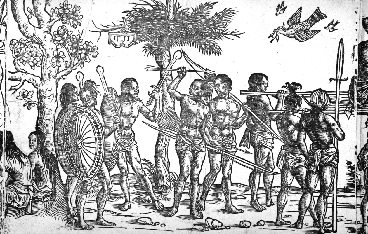 Kunig von Gutzin, George Glockendon tarafından yapılan baskı, 1511 by Hans Burgkmair