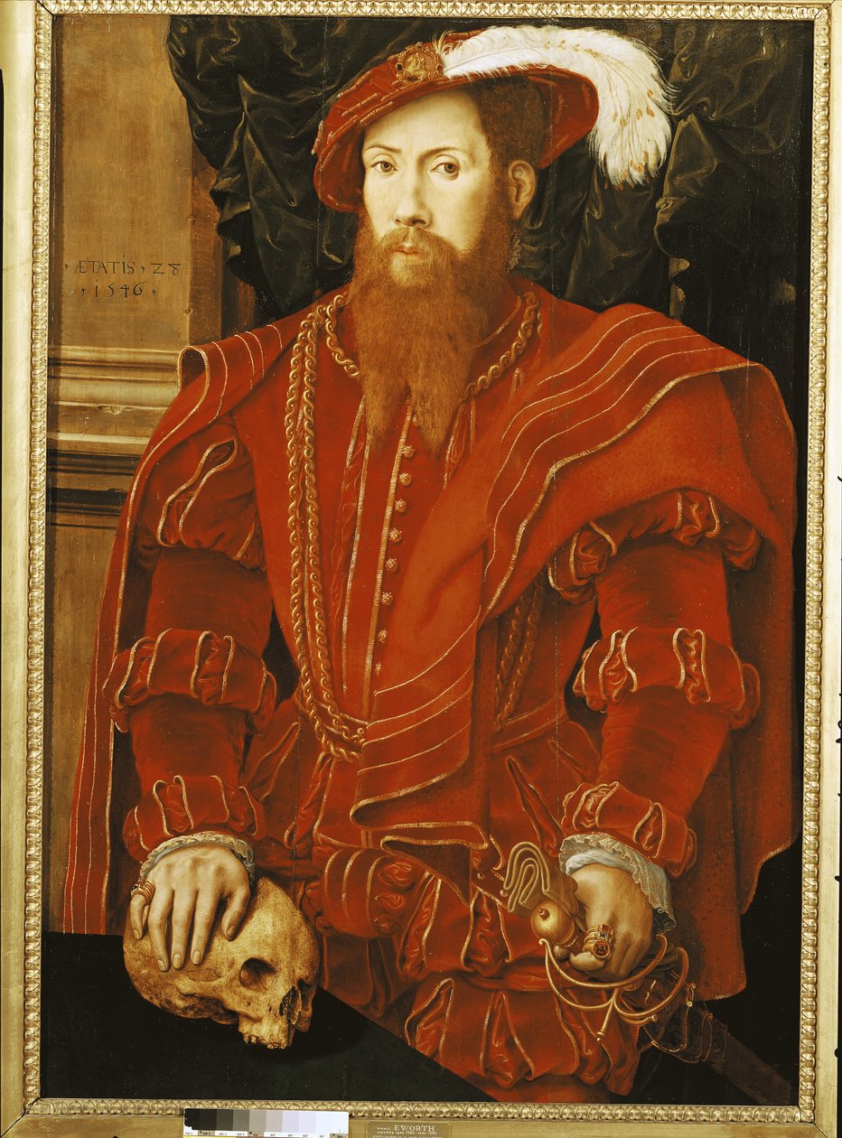 İngiliz Mahkemesinin Bir Beyefendisinin Portresi, 1546 by Hans Eworth
