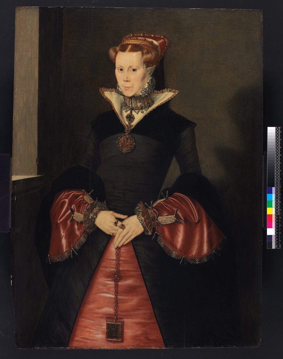 Kral Edward VI (muhtemelen Lady Jane Grey) sarayından Meçhul Leydi c.1550-55 by Hans Eworth
