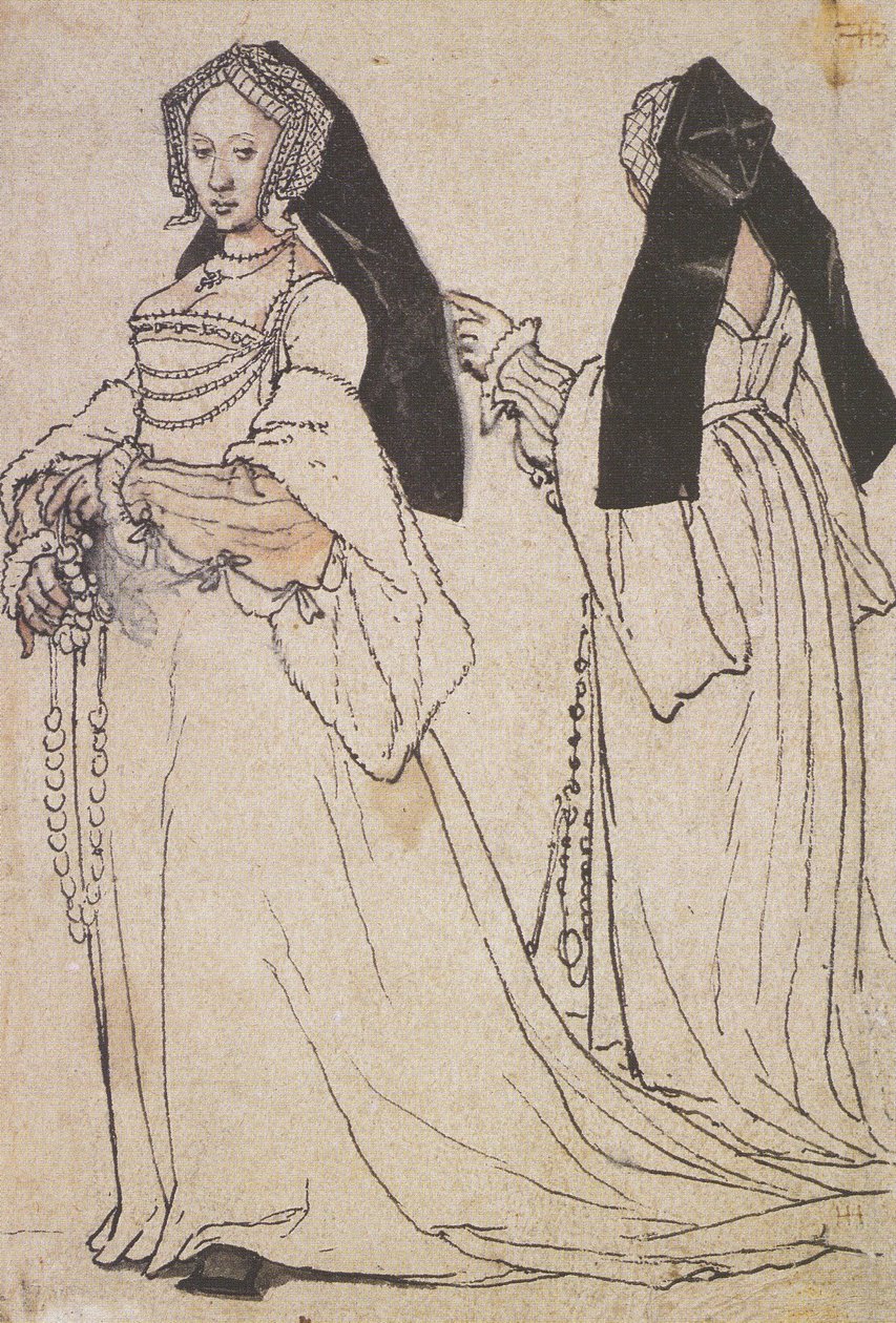 İngiliz Hood Giyen Bayan by Hans Holbein der Jüngere