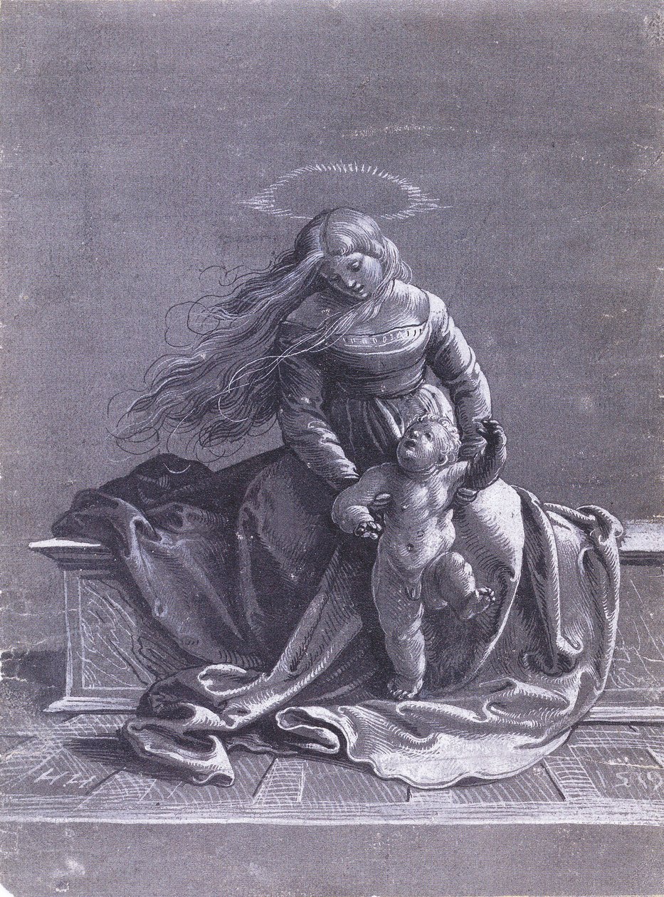Oturan Bakire ve Çocuk by Hans Holbein der Jüngere