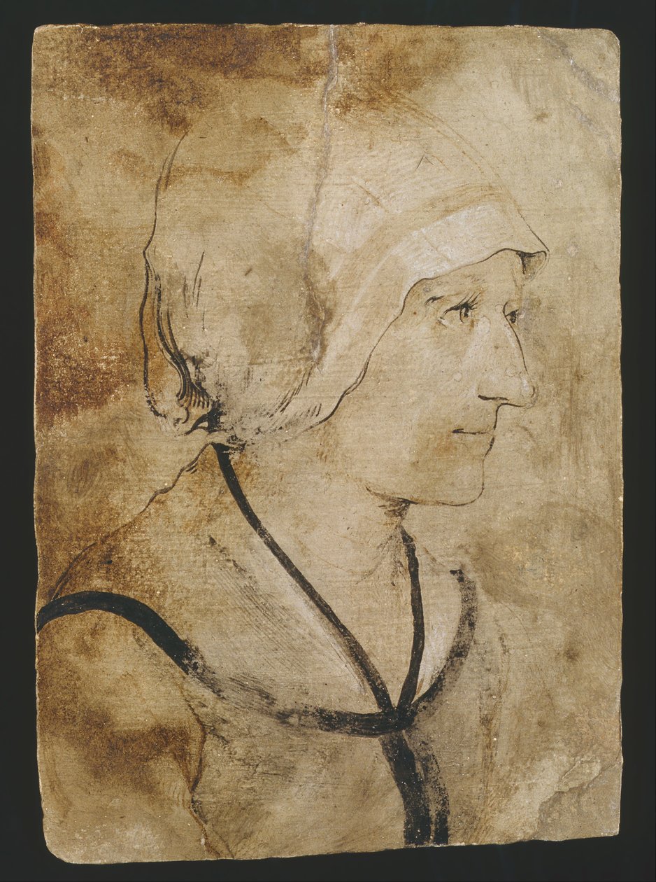 Bilinmeyen Bir Taş Ustasının Karısının Portresi by Hans Holbein der ältere