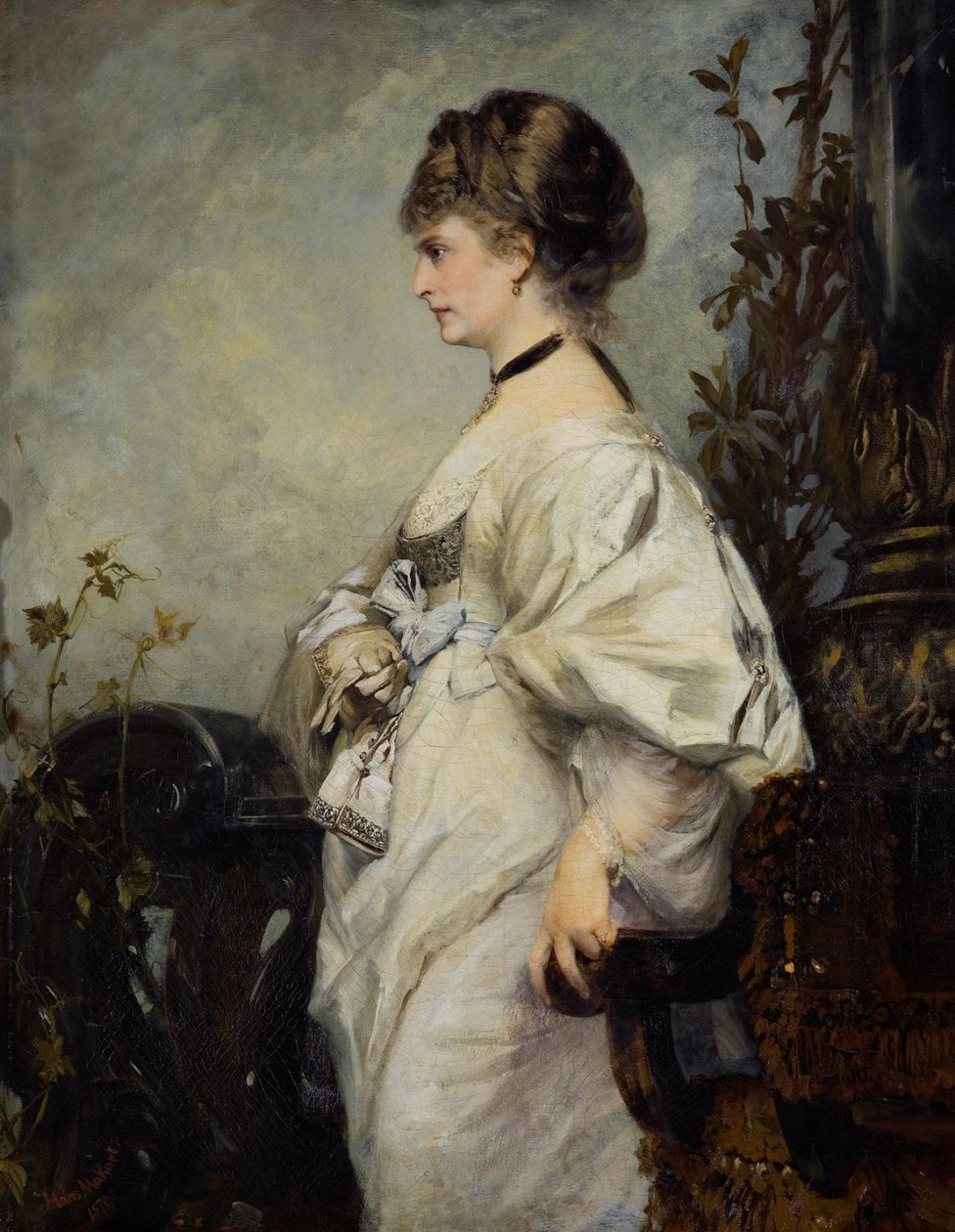 Magdalena Plachnİngilizce: Portre Magdalena Plachn by Hans Makart