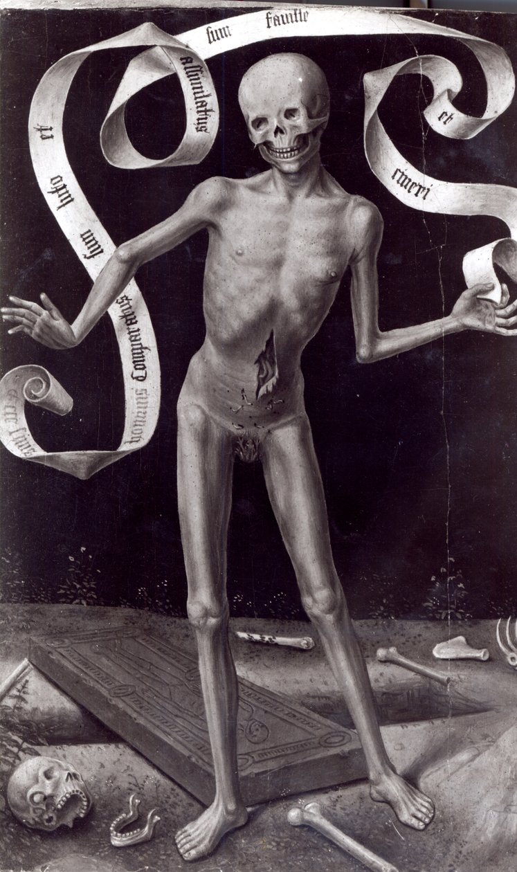 Ölüm, Dünyevi Kibir ve İlahi Kurtuluş Üçlüsünden sol panel, c.1485 by Hans Memling