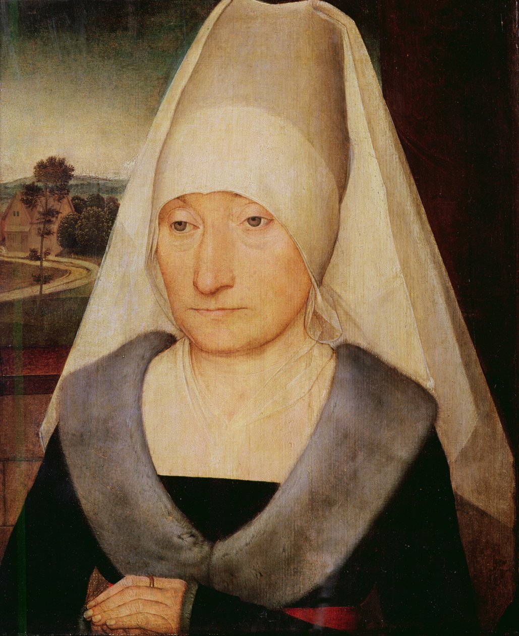 Yaşlı Bir Kadının Portresi by Hans Memling