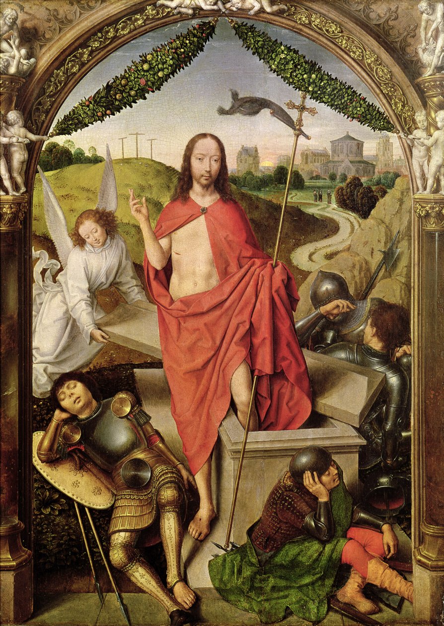 Diriliş, Diriliş Üçlüsünden orta panel, c.1485-90 by Hans Memling