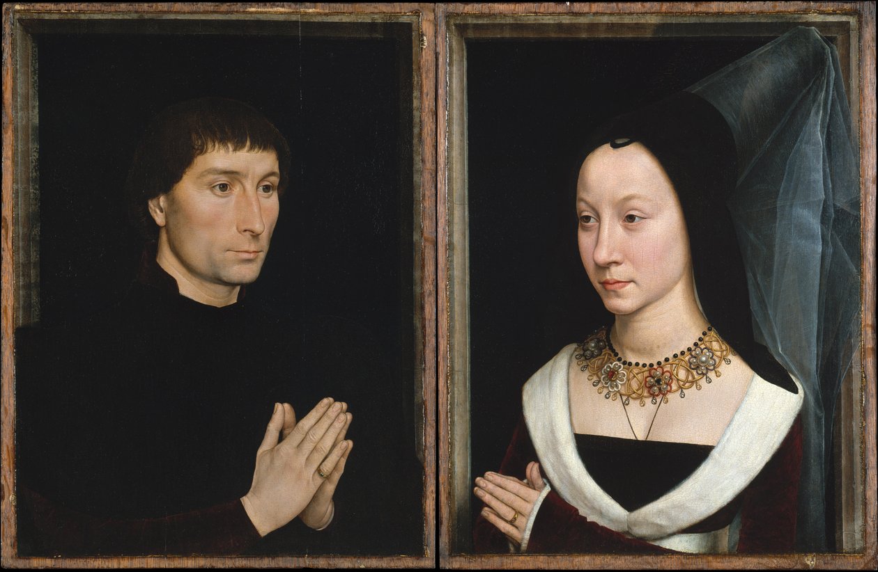 Tommaso di Folco ve Maria Portinari, yaklaşık 1470 by Hans Memling