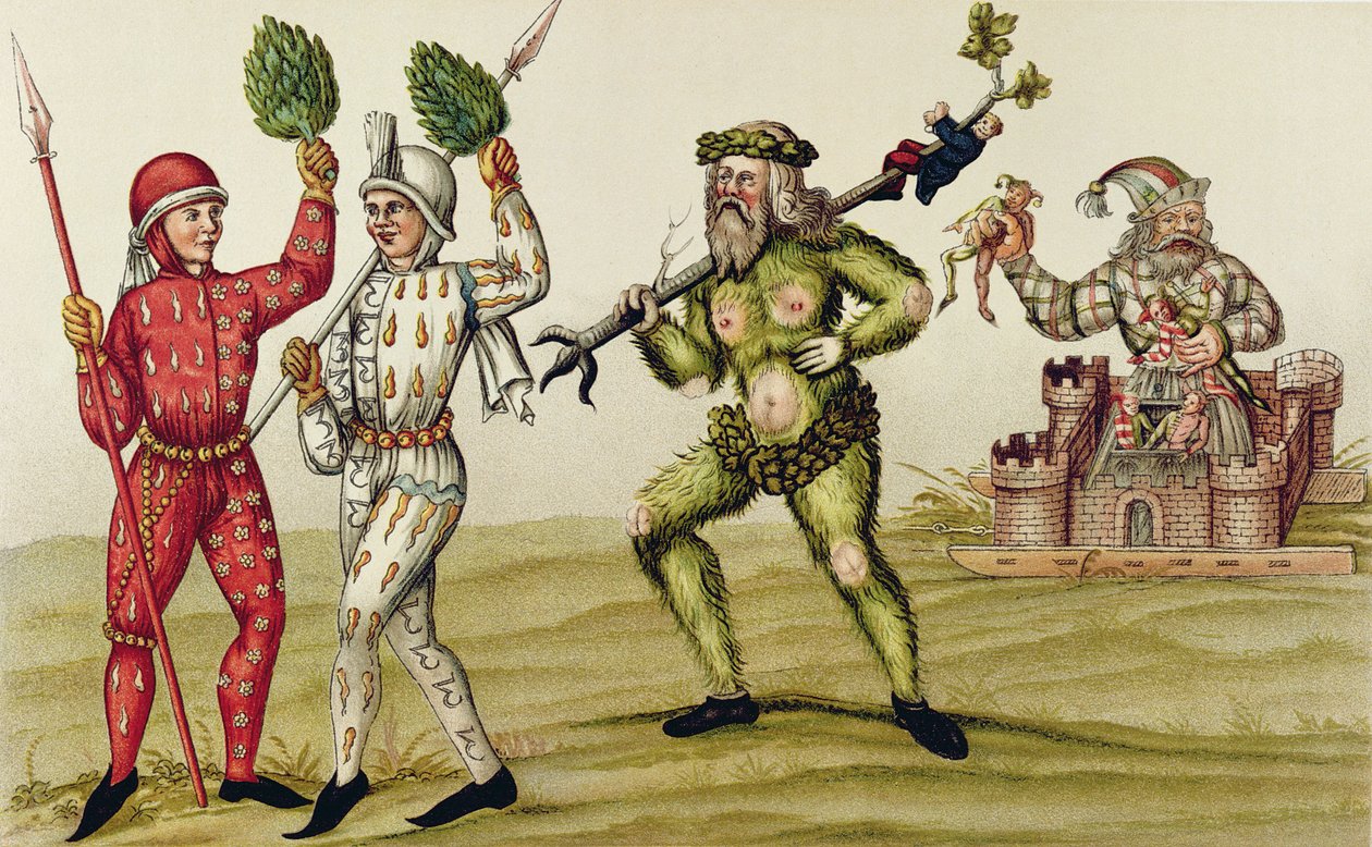 Nürnberg Schembart Karnavalı (renkli gravür) by Hans Meyer