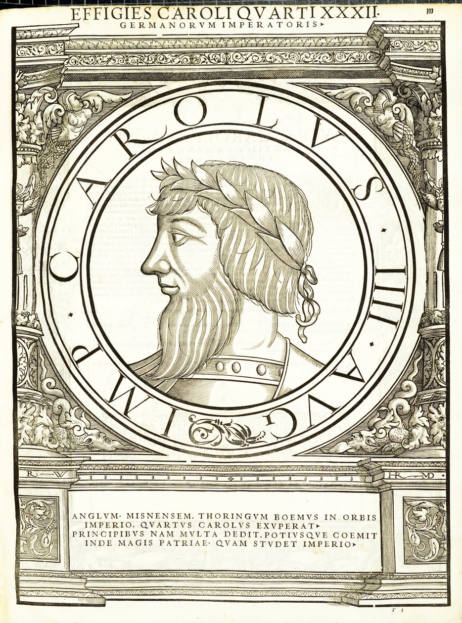 Charles III, tüm Doğu ve Batı Roma İmparatorlarından çizim, antik sikkelerin en otantik resimleriyle, Rudolph Wyssenbach tarafından gravür, Andreas Gesner, Zürih tarafından basılmıştır, by Hans Rudolf Manuel Deutsch