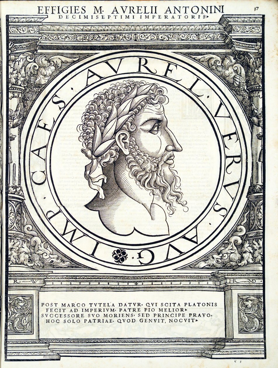 Lucius Verus, tüm Doğu ve Batı Roma İmparatorlarından örnek, en eski madeni paraların resimleri, Rudolph Wyssenbach tarafından gravür, Andreas Gesner, Zürih tarafından basılmıştır, by Hans Rudolf Manuel Deutsch