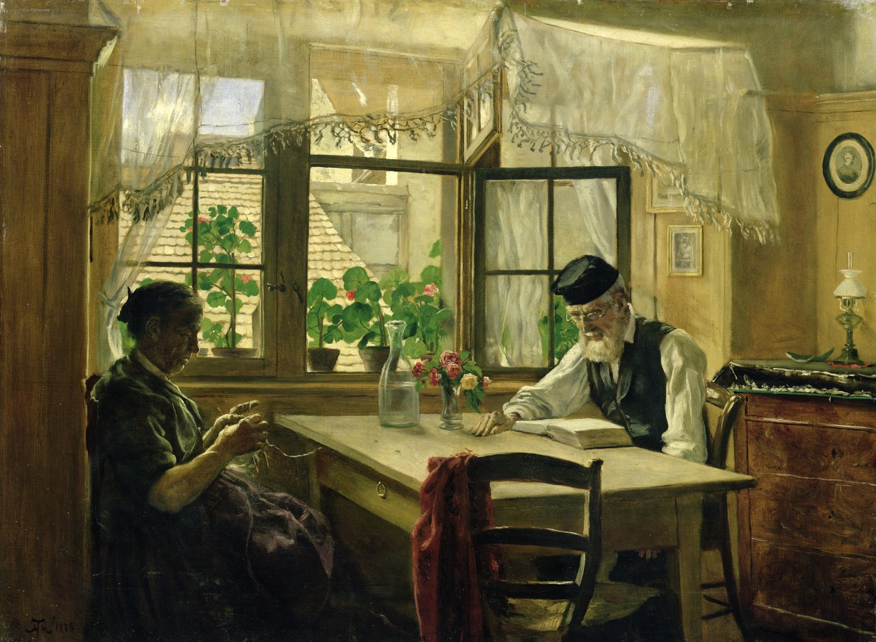 Huzurlu Bir Pazar, 1876 by Hans Thoma