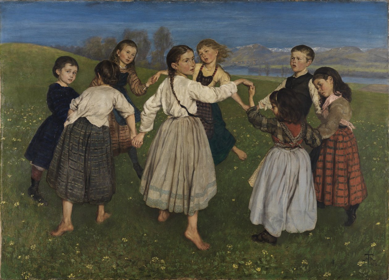 Yüzükte Dans Eden Çocuklar by Hans Thoma